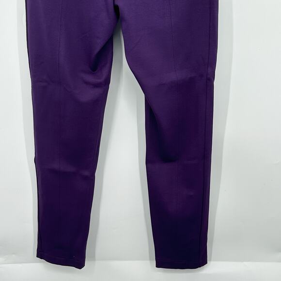 IMAN Global Chic Power Ponte Ankle Pant w/ Illusion Seaming Purple Womens Size 4 - Picture 9 of 11